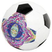 Alfabet Q mandala Voetbal (Drie kwart)