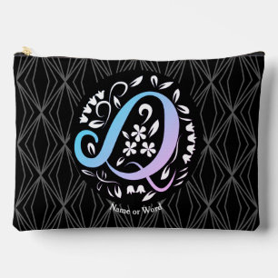 Alfabet Q Monogram Handschrift Etui