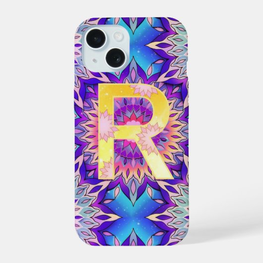 Alfabet R iPhone 15 Case (Achterkant)