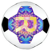 Alfabet R mandala Voetbal (Gedraaid)