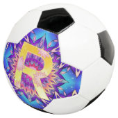 Alfabet R mandala Voetbal (Drie kwart)