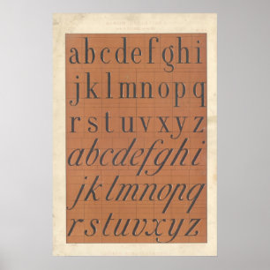 Alfabet (Romeinse Letters) Poster