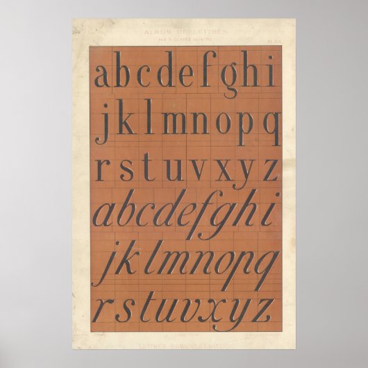 Alfabet (Romeinse Letters) Poster (Voorkant)