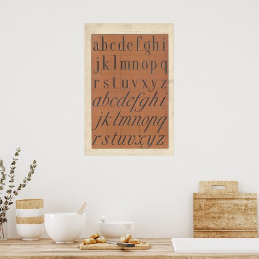 Alfabet (Romeinse Letters) Poster (Keuken)
