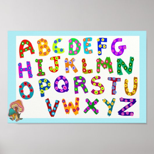 Alfabet roze poster (Voorkant)