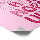 Alfabet roze poster (Hoek)