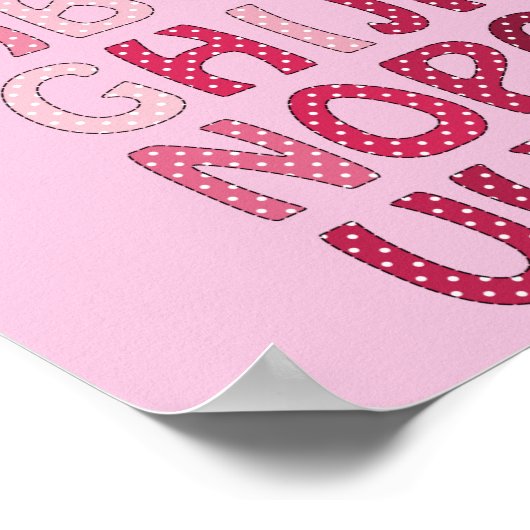 Alfabet roze poster (Hoek)