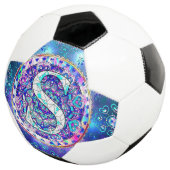 Alfabet S mandala Voetbal (Drie kwart)