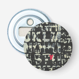 Alfabet schilderen door Norman Wyatt Button Flesopener