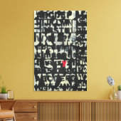 Alfabet schilderen door Norman Wyatt Canvas Afdruk (Insitu (Woonkamer))