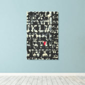 Alfabet schilderen door Norman Wyatt Canvas Afdruk (Insitu (Houten vloer))