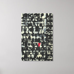 Alfabet schilderen door Norman Wyatt Canvas Afdruk