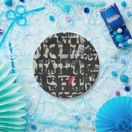 Alfabet schilderen door Norman Wyatt Papieren Bordje (Feest)