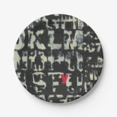 Alfabet schilderen door Norman Wyatt Papieren Bordje (Voorkant)