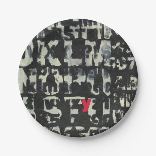 Alfabet schilderen door Norman Wyatt Papieren Bordje (Voorkant)