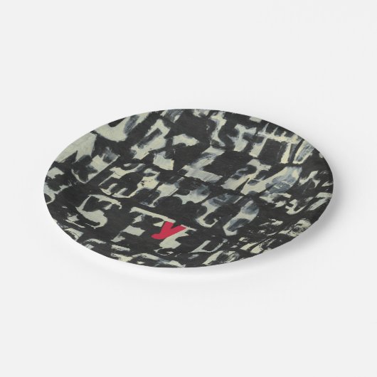 Alfabet schilderen door Norman Wyatt Papieren Bordje (Gekanteld)