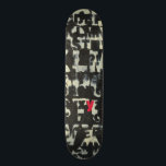 Alfabet schilderen door Norman Wyatt Persoonlijk Skateboard<br><div class="desc">Als je graag kijkexamens neemt,  dan is dit schilderij voor je! De letter van het engelse alfabet wordt over elkaar geheven,  bijna verduisterd in dit schilderij van Norman Wyatt. De letter Y staat voor bedankt naar de roze kleur.</div>
