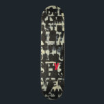 Alfabet schilderen door Norman Wyatt Persoonlijk Skateboard<br><div class="desc">Als je graag kijkexamens neemt,  dan is dit schilderij voor je! De letter van het engelse alfabet wordt over elkaar geheven,  bijna verduisterd in dit schilderij van Norman Wyatt. De letter Y staat voor bedankt naar de roze kleur.</div>