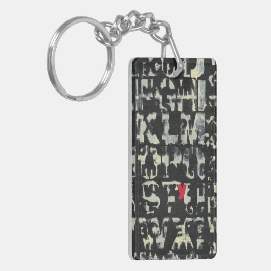 Alfabet schilderen door Norman Wyatt Sleutelhanger (Voorkant Links)