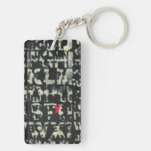 Alfabet schilderen door Norman Wyatt Sleutelhanger (achterkant)