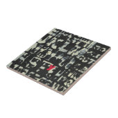 Alfabet schilderen door Norman Wyatt Tegeltje (Zijkant)