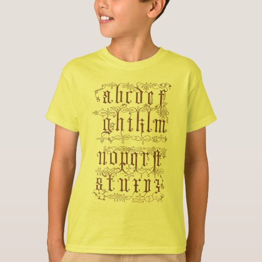 Alfabet Shirt (Voorkant)