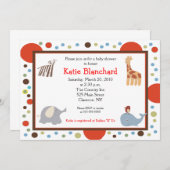 Alfabet Soup Stippen 5x7 Baby shower Uitnodiging (Voorkant / Achterkant)