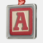 Alfabet Speelgoed blok A Metalen Ornament (Links)