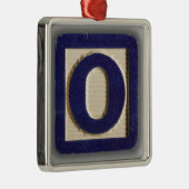Alfabet Speelgoed blok O Metalen Ornament (Rechts)