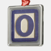Alfabet Speelgoed blok O Metalen Ornament (Links)
