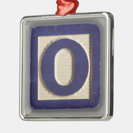 Alfabet Speelgoed blok O Metalen Ornament (Links)