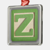 Alfabet Speelgoed Blok Z Metalen Ornament (Links)