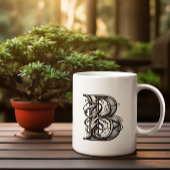 Alfabet Stijlvol B Elegant Initiaal B Modern Trend Mok