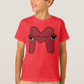 Alfabet T-shirt Letter M (Voorkant)
