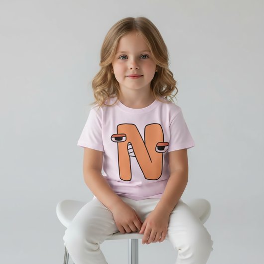 Alfabet T-shirt Letter N