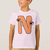 Alfabet T-shirt Letter N (Voorkant)