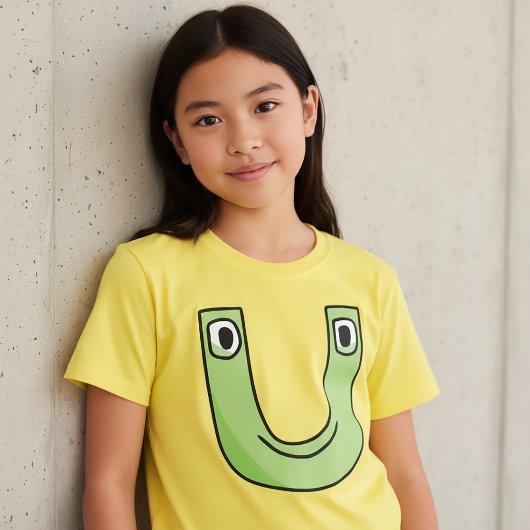 Alfabet T-shirt Letter U