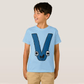 Alfabet T-shirt Letter V (Voorkant volledig)