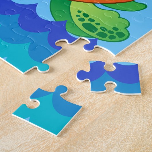 Alfabet T voor het Raadsel van de Schildpad Legpuzzel (Zijkant)