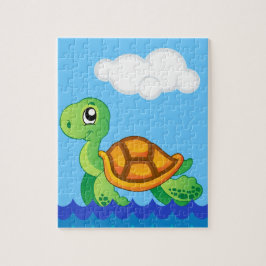 Alfabet T voor schildpad puzzel met geschenkdoos