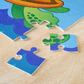 Alfabet T voor schildpad puzzel met geschenkdoos Legpuzzel (Zijkant)