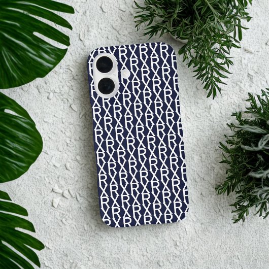 Alfabet Tekstpatroon Aangepaste Initialen Monogram Case-Mate iPhone Case