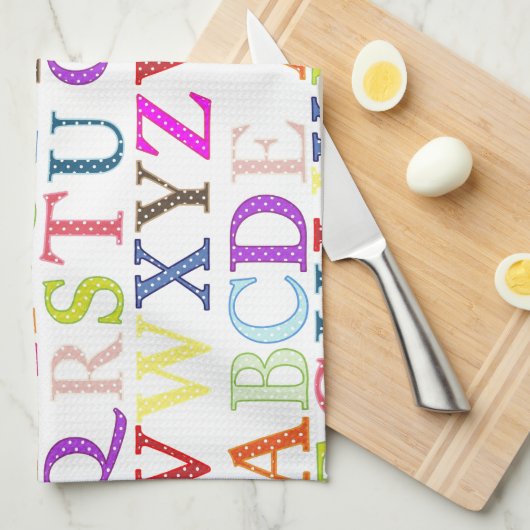 Alfabet Theedoek (Quarter Fold)