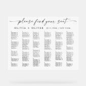 Alfabet tot 159 personen Zitplaatskaart Acryl Acryl Bord (Voorkant)