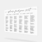 Alfabet tot 159 personen Zitplaatskaart Acryl Acryl Bord (Hoek)