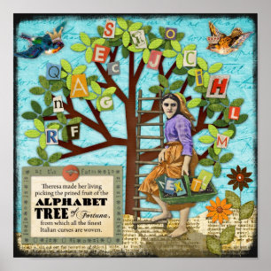 Alfabet Tree of Fortuna Poster