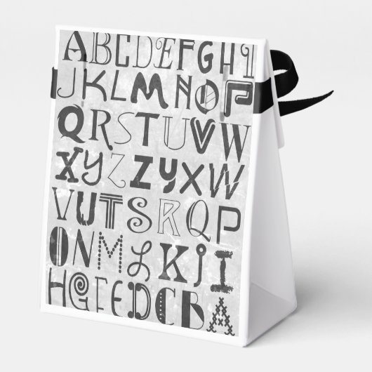  alfabet typografie Favor Box Bedankdoosjes (Achterkant)