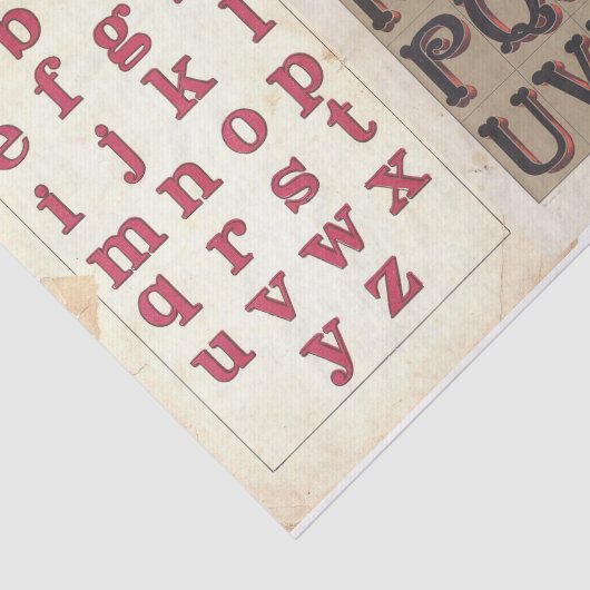  alfabet Typografie Ontkleuringspagina Collage Tissuepapier (Detail)