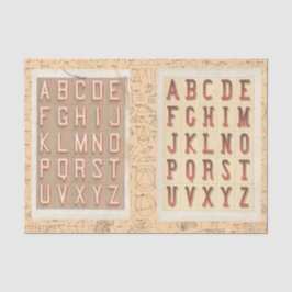  alfabet Typografie wiskundige collage Tissuepapier