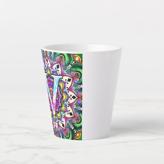 Alfabet V Latte Mok (Voorkant)